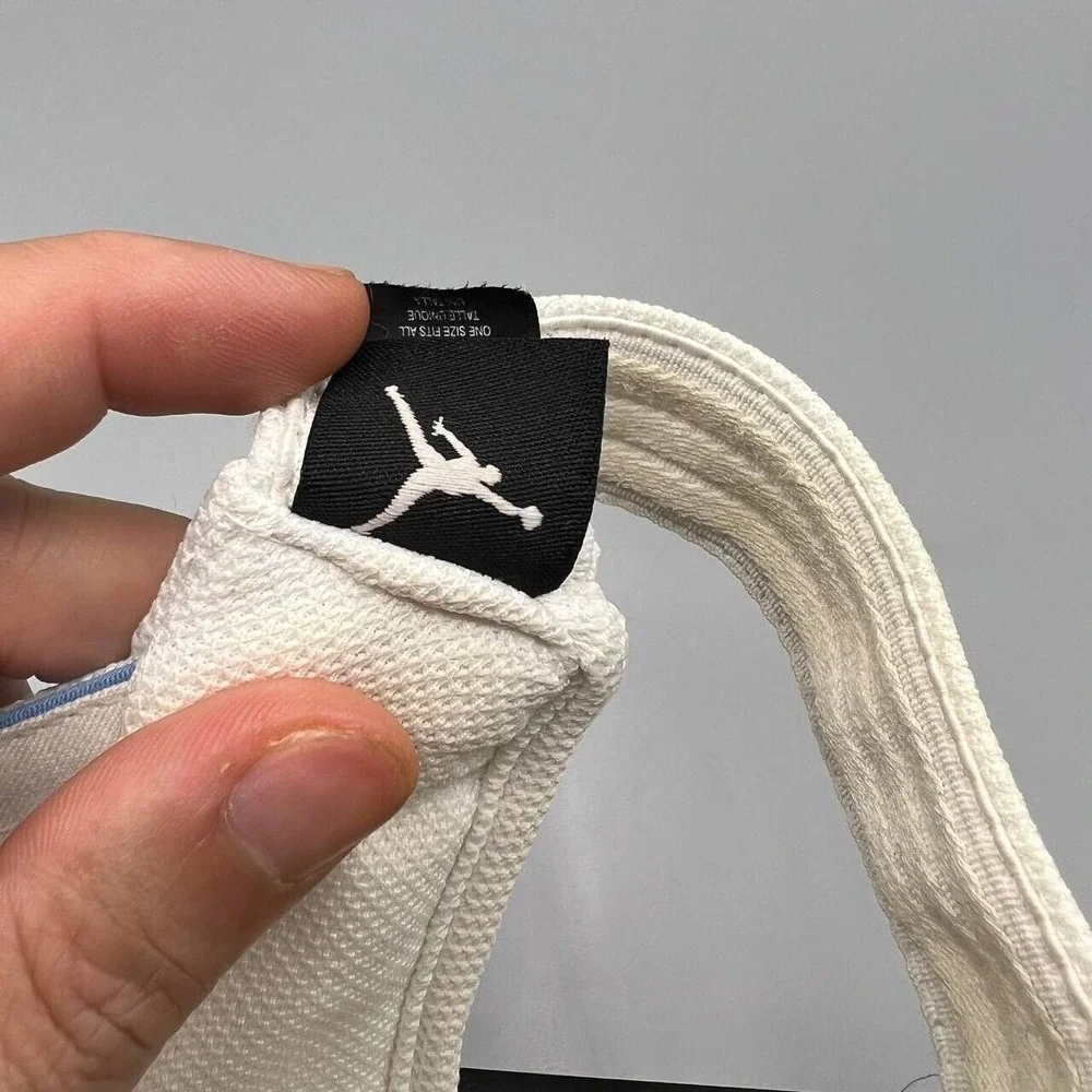 Air Jordan Visor Hat Men White Medium-Large Jumpman Stretch Fitted Golf‎ M-L
